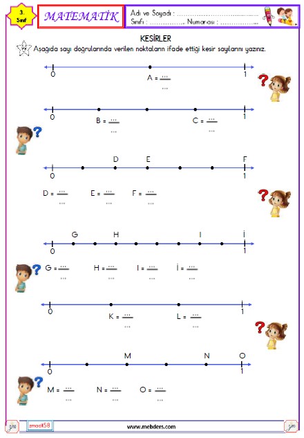 3. Sınıf Matematik Kesirler Etkinliği 17