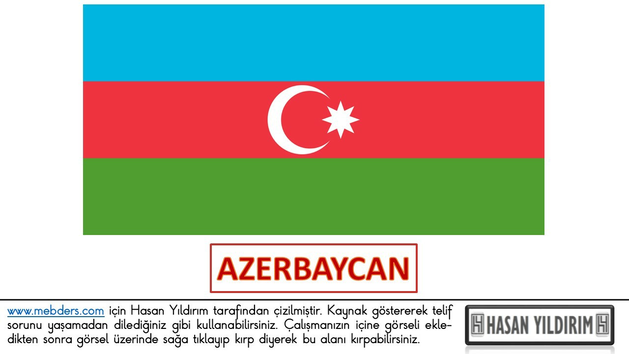Azerbaycan Bayrağı PNG