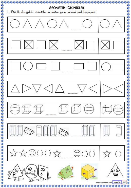 2. Sınıf Matematik Geometrik Örüntüler Etkinliği 7