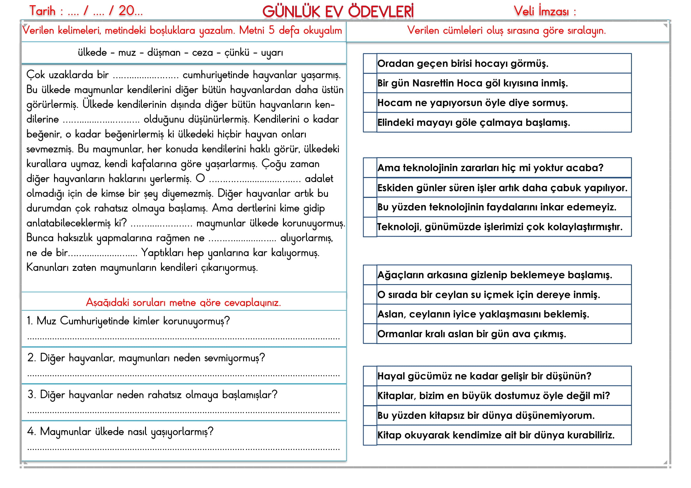 2.Sınıf 14 Şubat 2025 Günlük Ev Ödevi-2