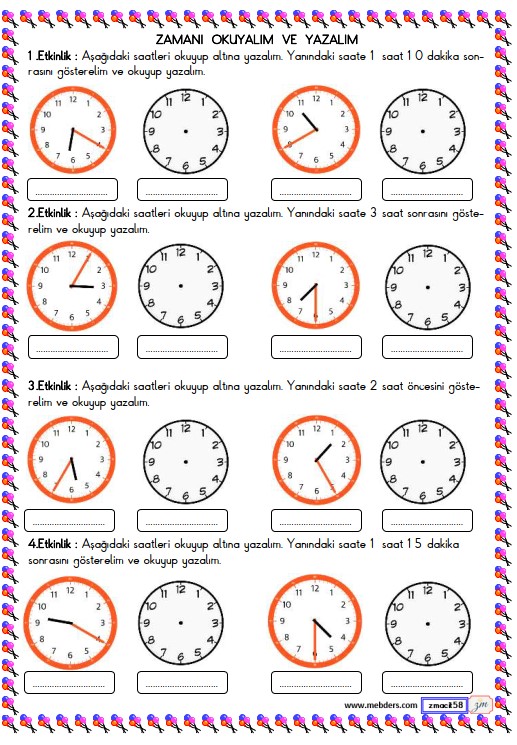 3. Sınıf Matematik Zamanı Okuyalım ve Yazalım Etkinliği 20