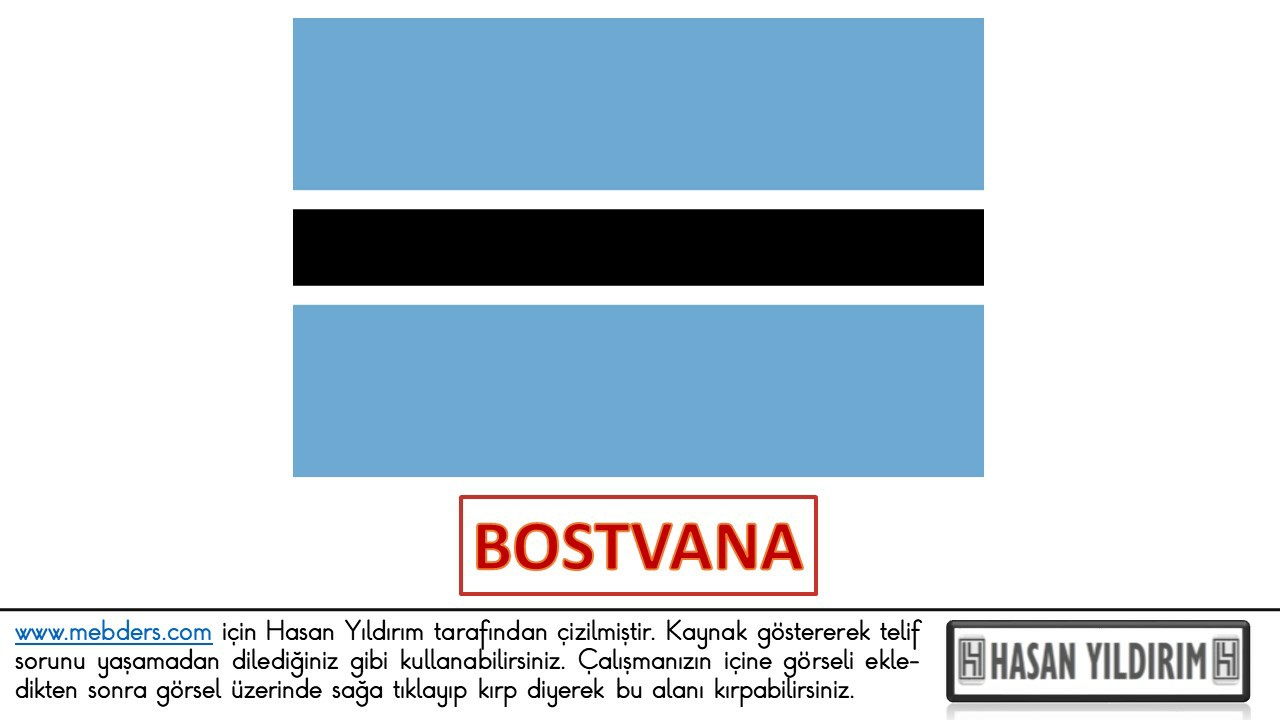 Bostvana Bayrağı PNG