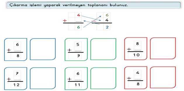 2.Sınıf Matematik Toplama İşlemi-Verilmeyen Toplananı Bulma-1