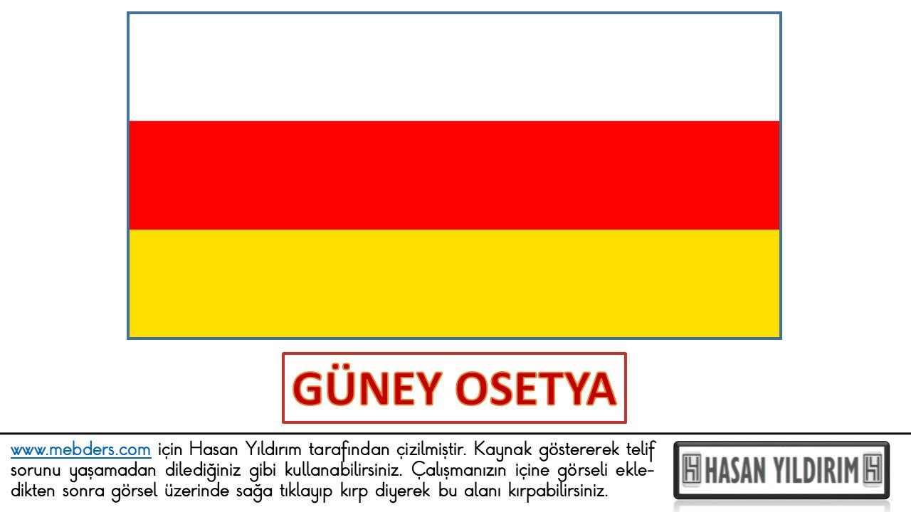 Güney Osetya Bayrağı PNG