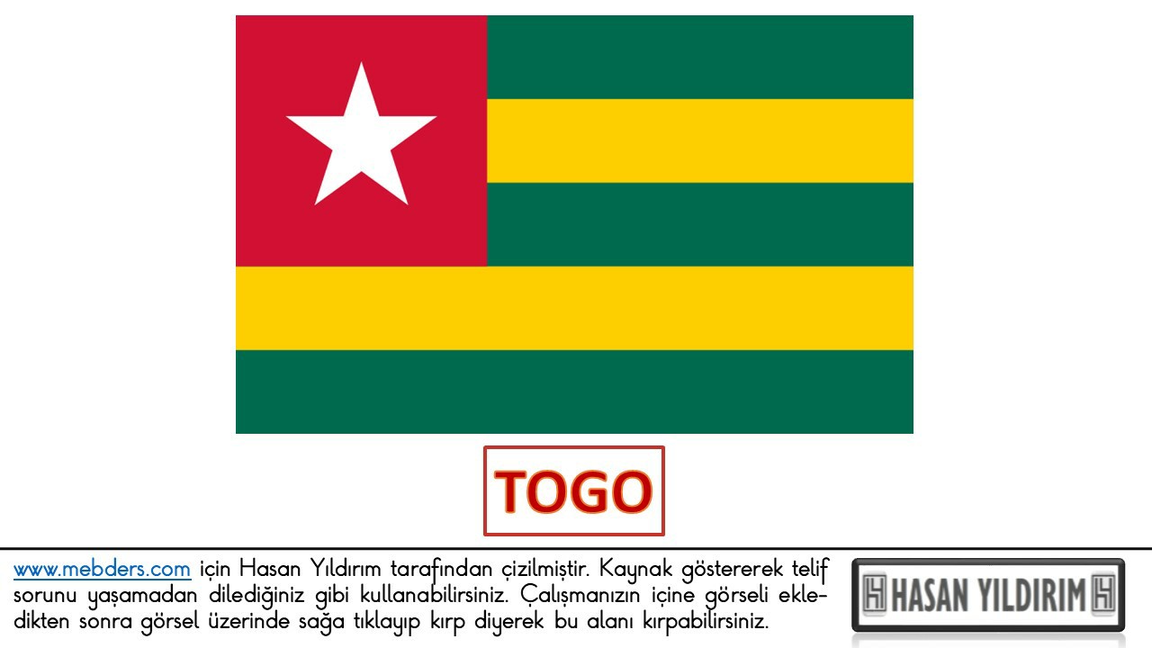 Togo Bayrağı PNG
