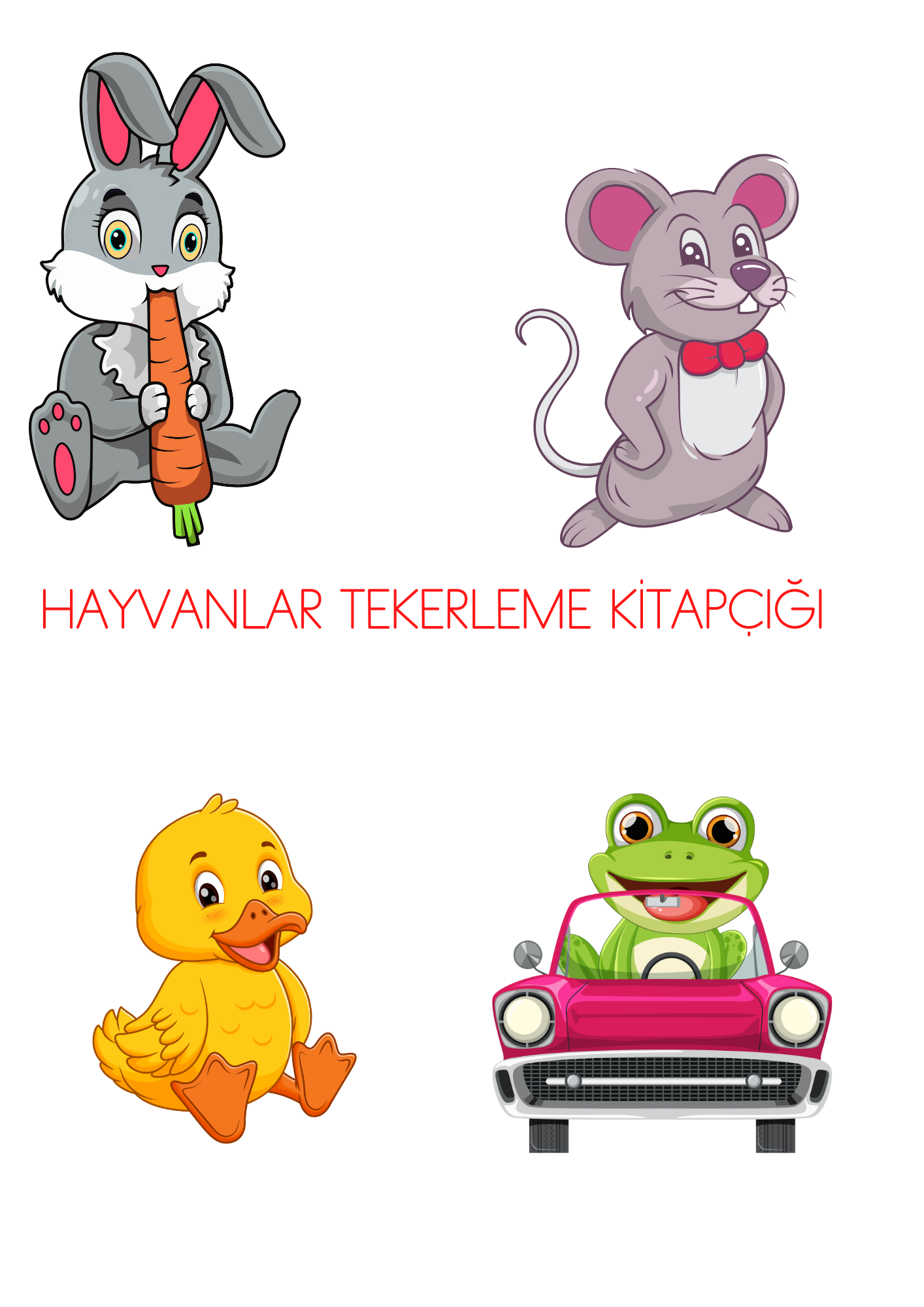 1.SINIF HAYVANLAR TEKERLEME KİTAPÇIĞI