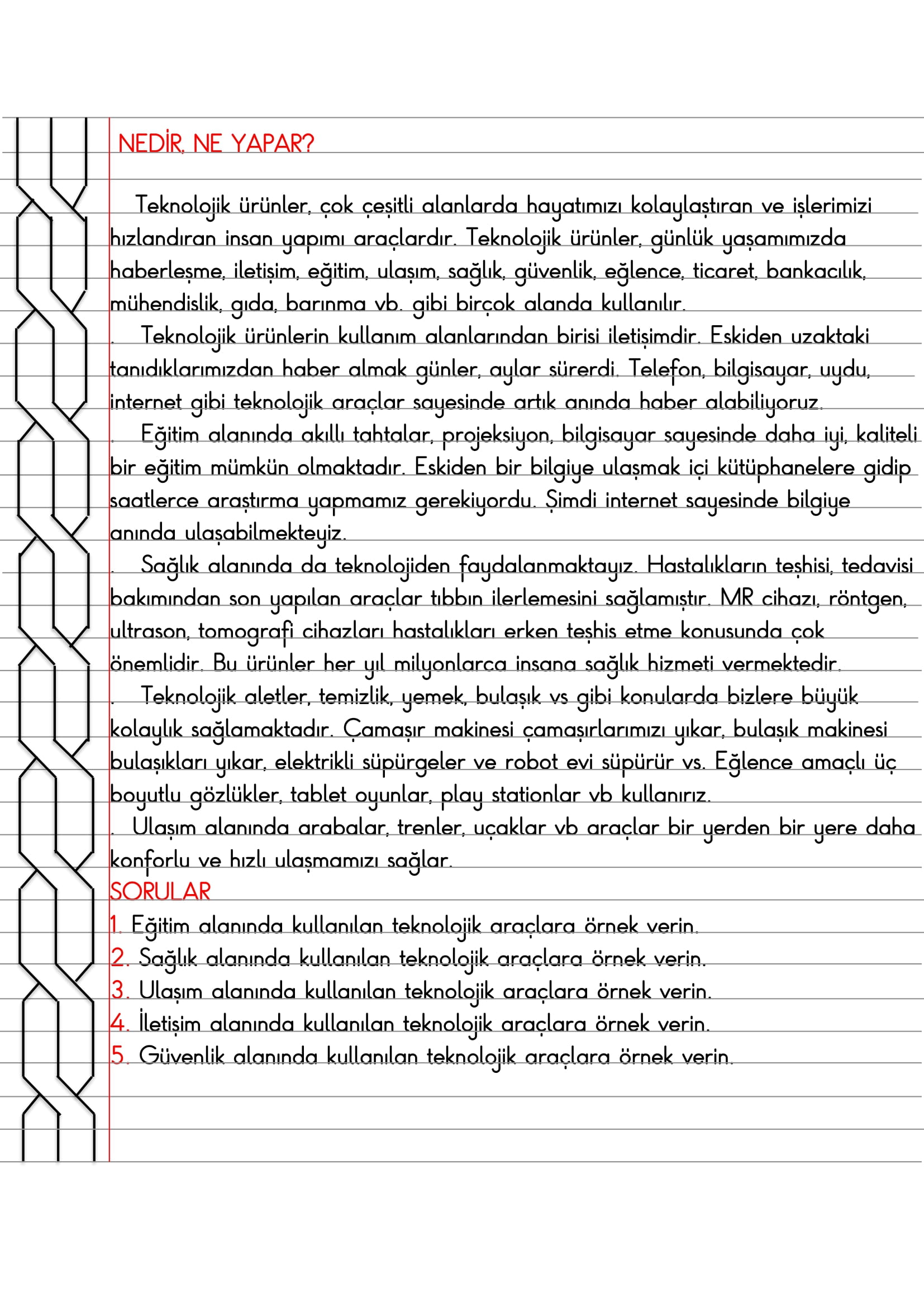 4.Sınıf - Sosyal Bilgiler - Nedir, Ne Yapar Defter Özeti