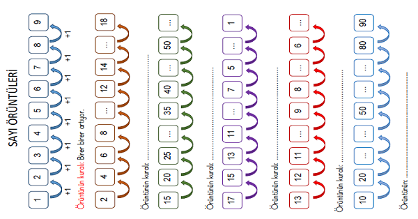 1. Sınıf Matematik Sayı Örüntüleri 1