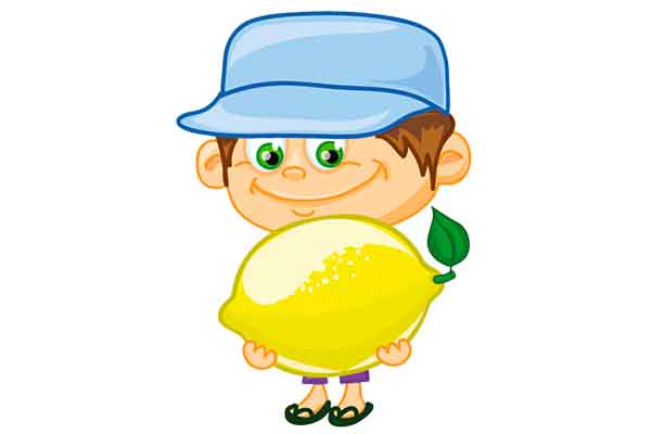 Clipart limonlu erkek çocuk resmi