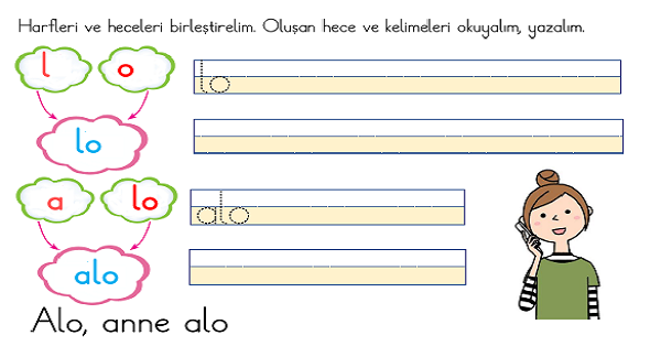 1. Sınıf İlk Okuma Yazma ( O-o Sesi ) Ev Ödev Etkinliği