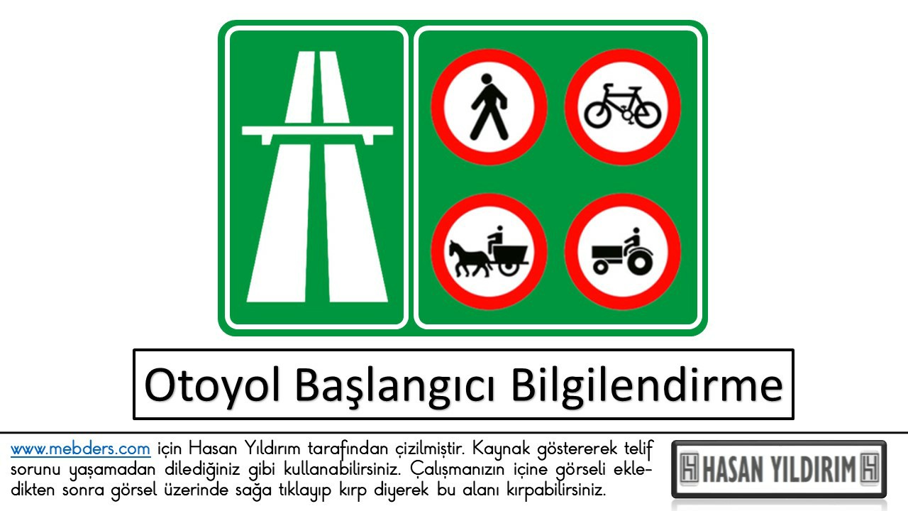 Otoyol Başlangıcı Bilgilendirme PNG