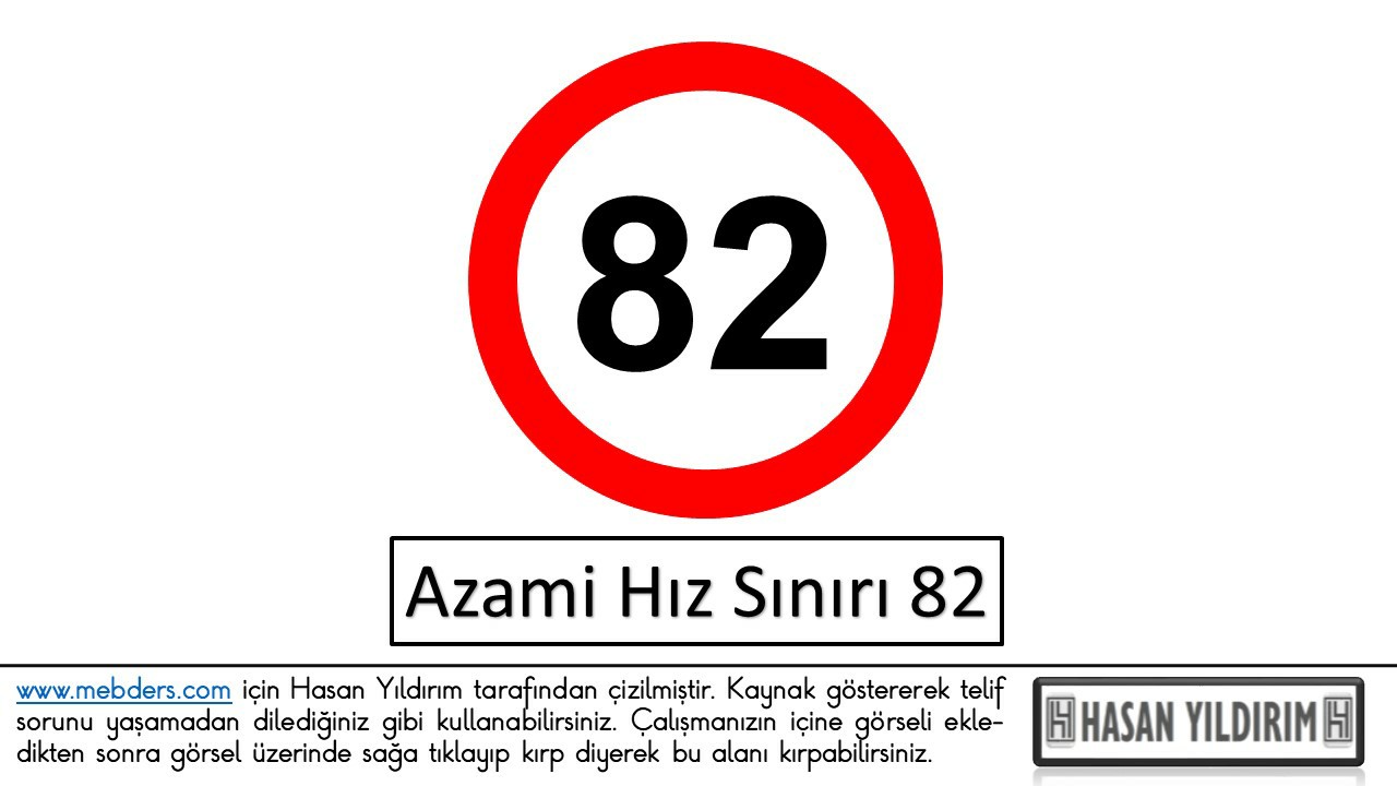 Azami Hız Sınırı 82 PNG