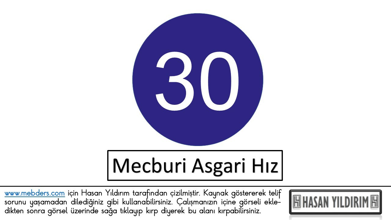 Mecburi Asgari Hız PNG