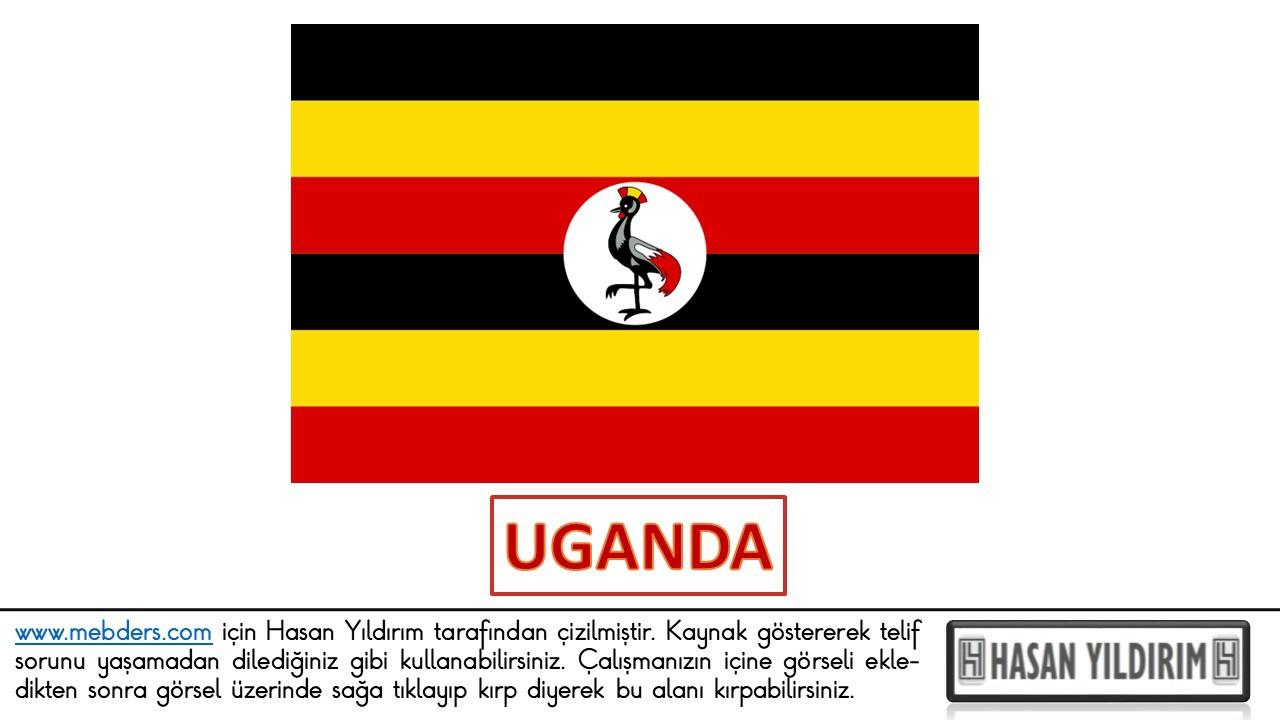 Uganda Bayrağı PNG