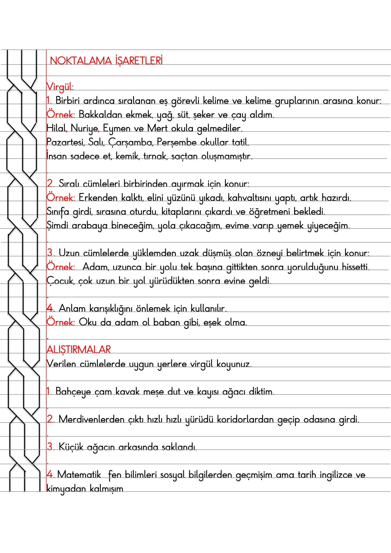 4.Sınıf - Türkçe Noktalama İşaretleri (Virgül) Konu Anlatımı