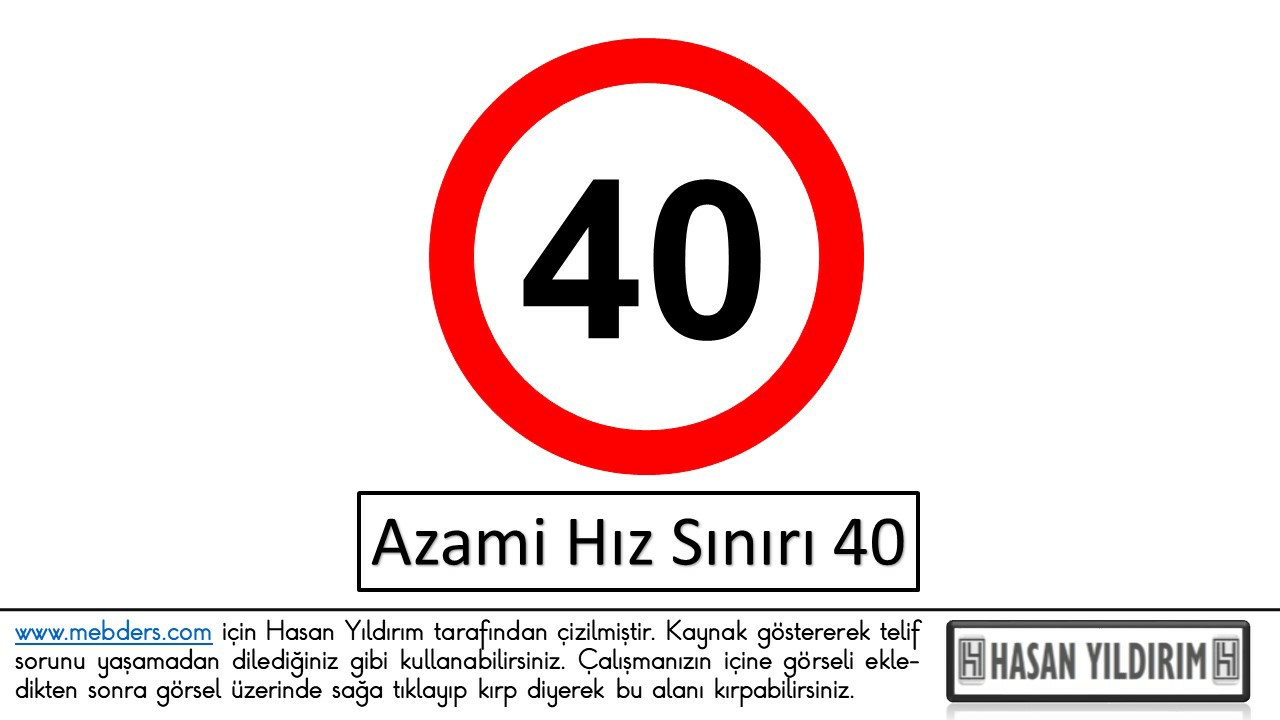 Azami Hız Sınırı 40 PNG