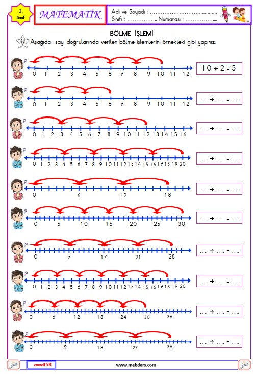 3. Sınıf Matematik Bölme İşlemi Etkinliği 2