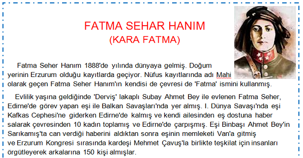 Fatma Seher Hanım (Kara Fatma) Hayatı