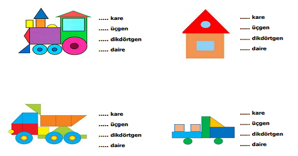 2. Sınıf Matematik Geometrik Şekillerle Yapılar Oluşturalım Etkinliği 3