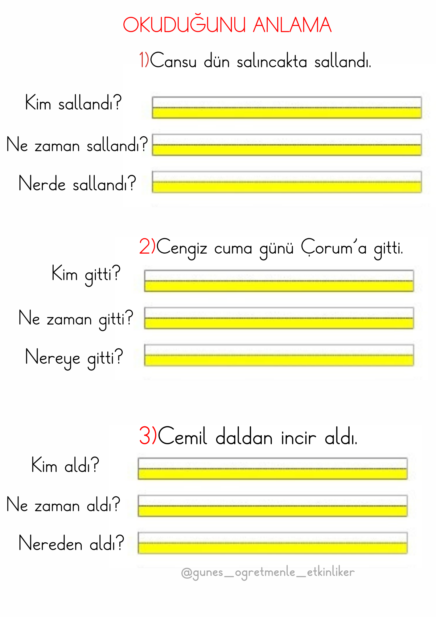 1. Sınıf İlk Okuma Yazma C-c Sesi Fasikülü