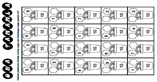 1. Sınıf Matematik Verilen Sayıyı 10'a Tamamlama