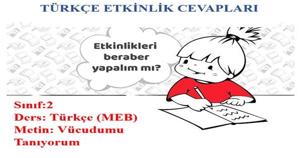 2.Sınıf Türkçe Meb Yayınları Vücudumu Tanıyorum Metni Etkinlik Cevapları