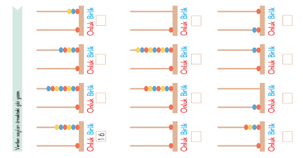 1. Sınıf Matematik Onluk Birlik Sayıyı Yazalım