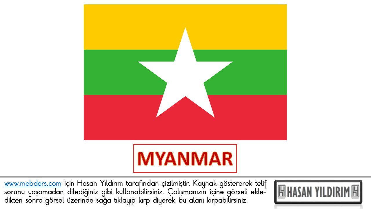 Myanmar Bayrağı PNG