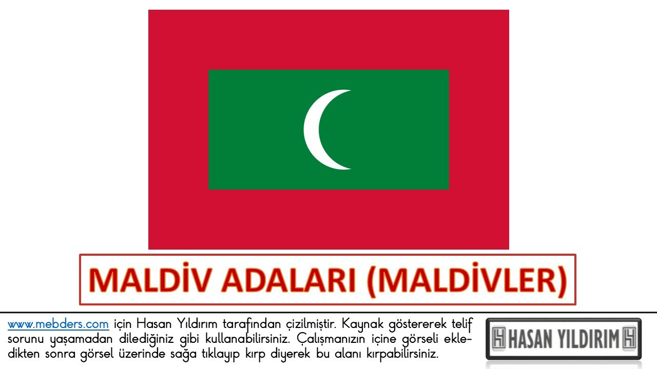 Maldiv Adaları (Maldivler) Bayrağı PNG