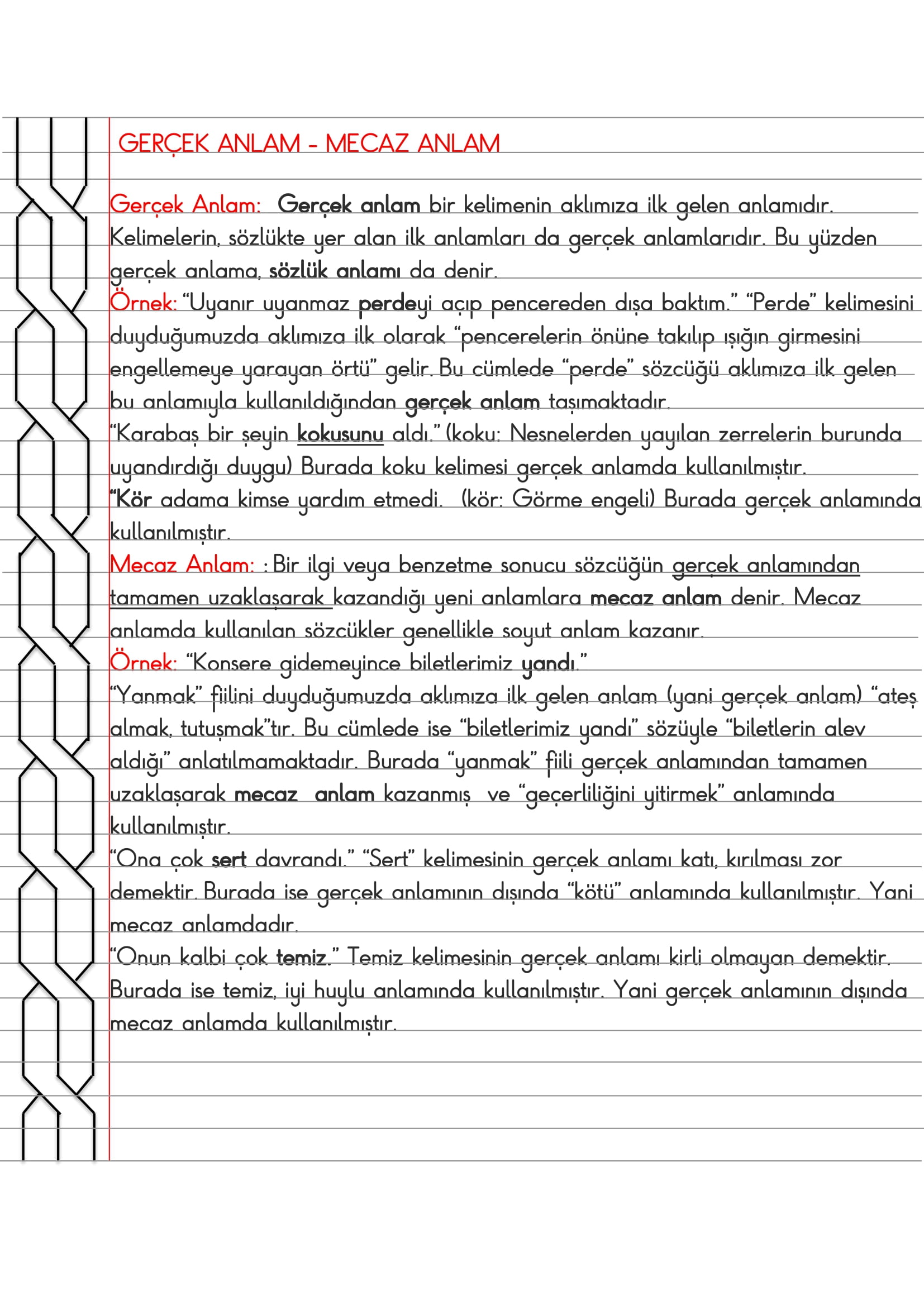 4.Sınıf - Türkçe Gerçek Anlam Mecaz Anlam Konu Anlatımı