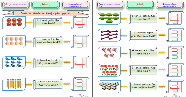 1.Sınıf Matematik Çıkarma İşlemi (Modellerle)-5