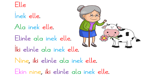 1. Sınıf İlk Okuma Yazma K-k Sesi Hızlı Okuma Metinleri (5 Sayfa)