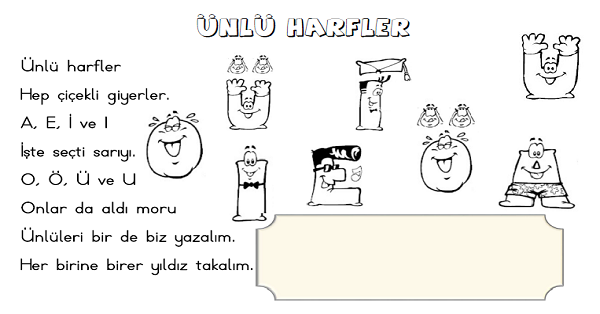 2. Sınıf Türkçe Ünlü Harfler - 5