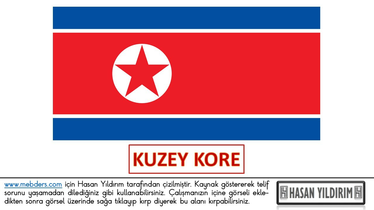 Kuzey Kore Bayrağı PNG