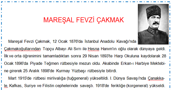 Fevzi Çakmak Hayatı