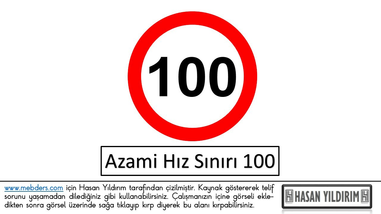 Azami Hız Sınırı 100 PNG