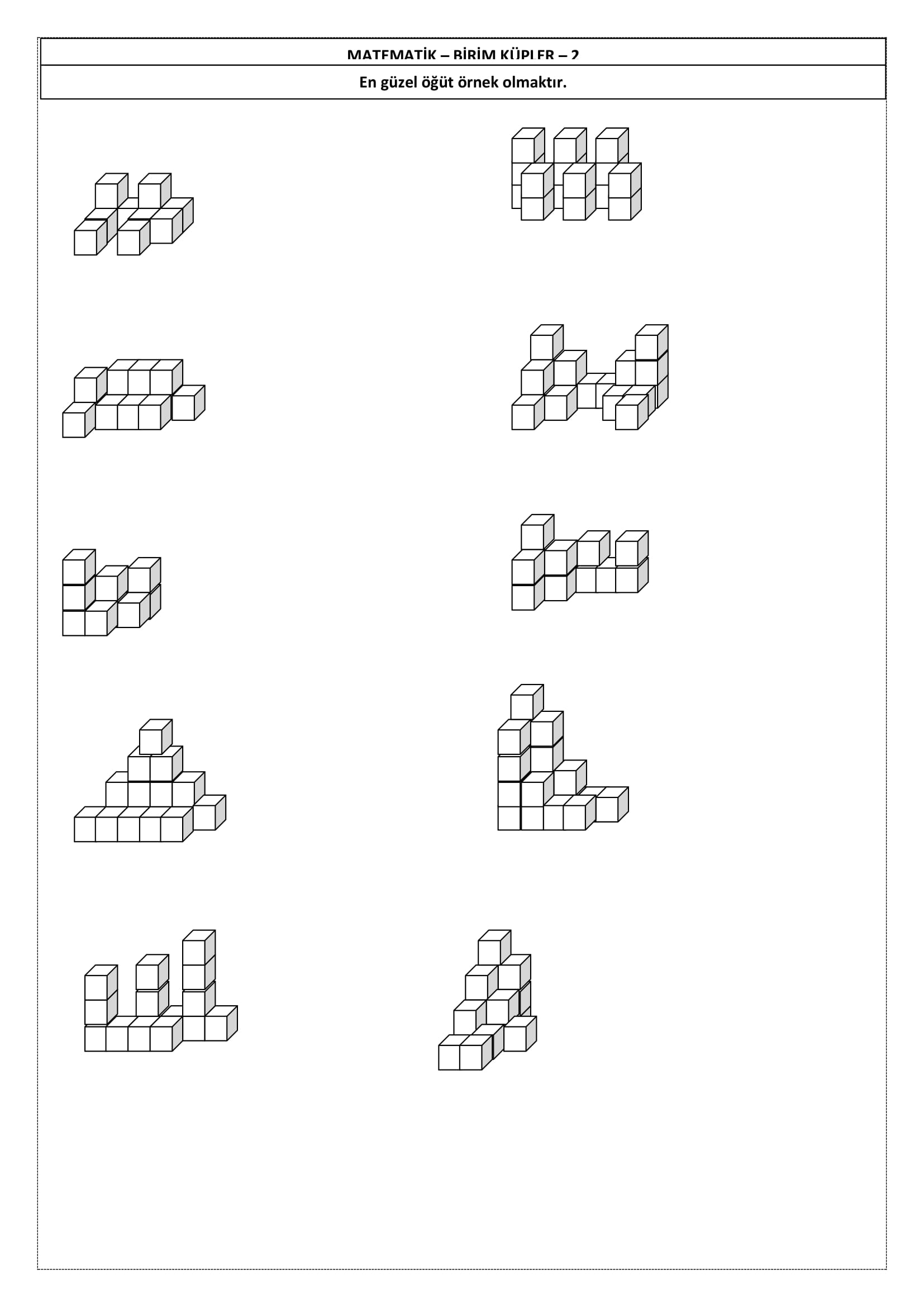 4.Sınıf Matematik Birim Küpler-2